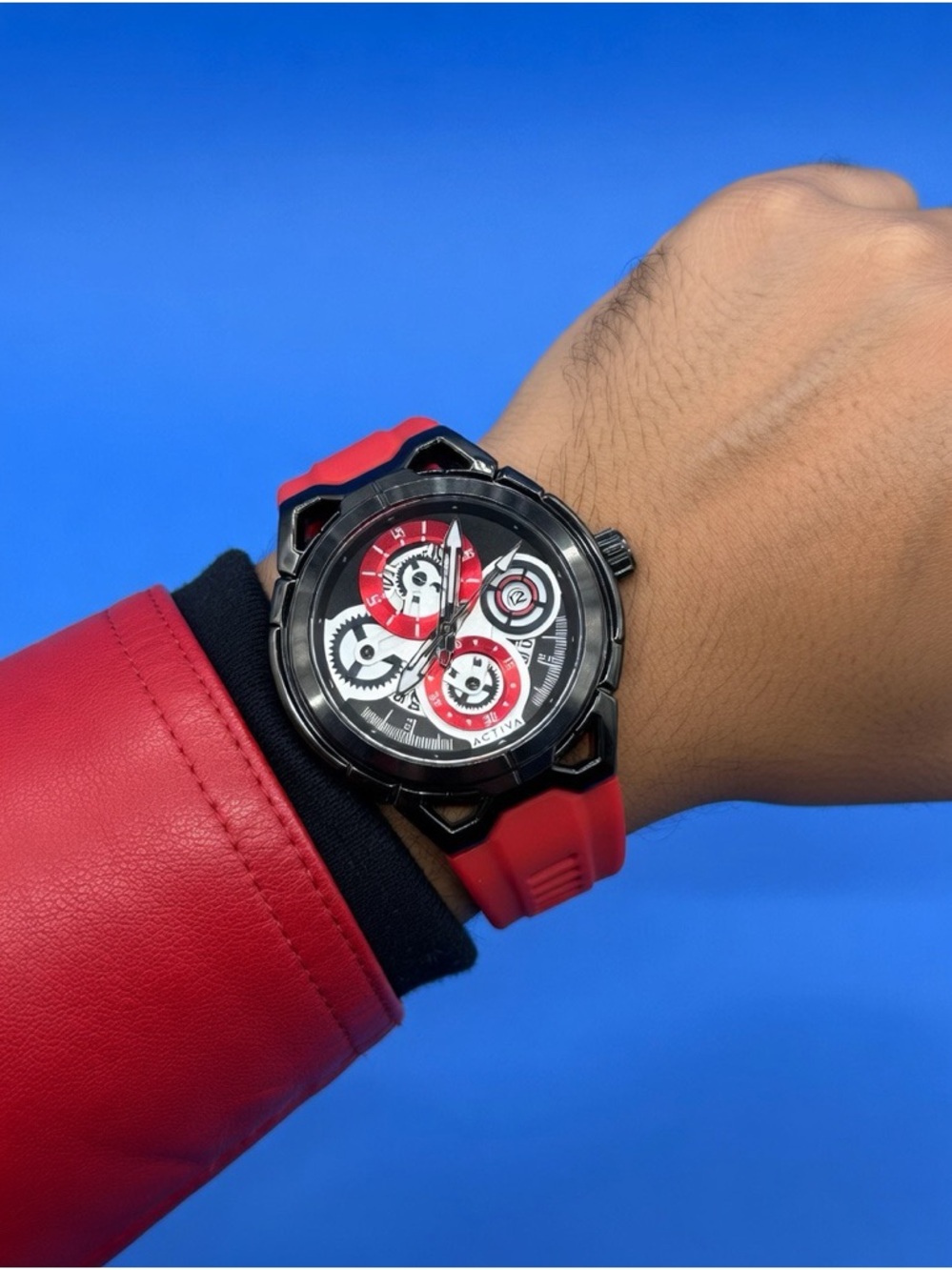 Activa Men's Red and Black Watch